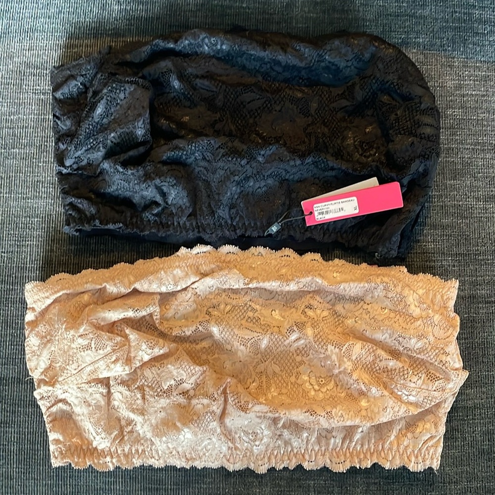 Cosabella Curvy Flirtie Bandeau Bra in black and Sette